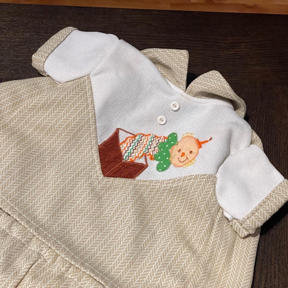 Vintage Mini Togs Matching Outfit Embroidered Collar Button Shirt Elastic Pant - Picture 4 of 16